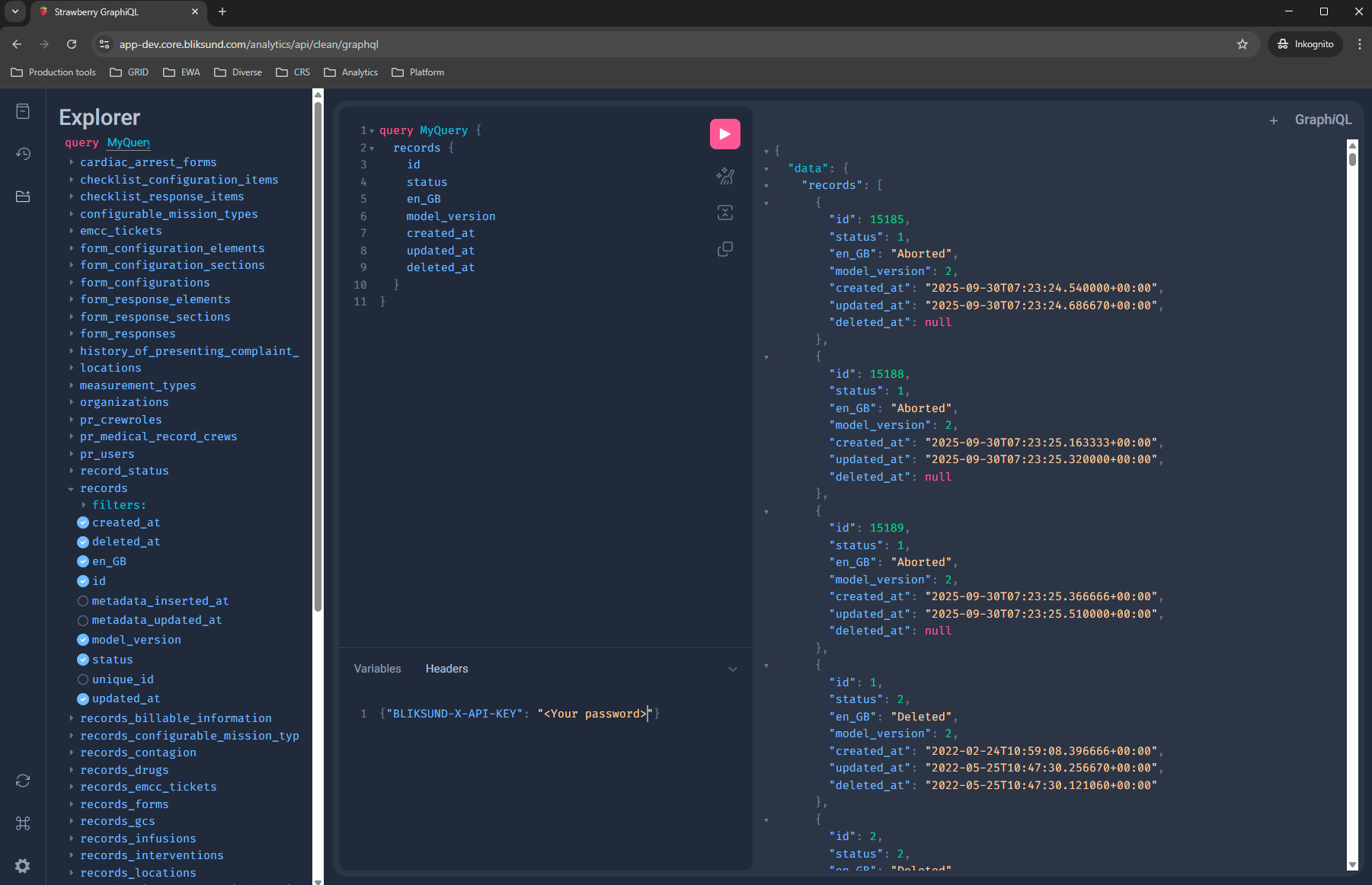GraphQL query example